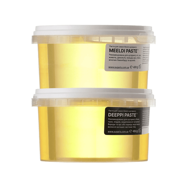 Shoofiller® Mix — дві пасти для самостійного шугарингу всього тіла: Meeldi та Deeppi у форматі по 400 г кожна.