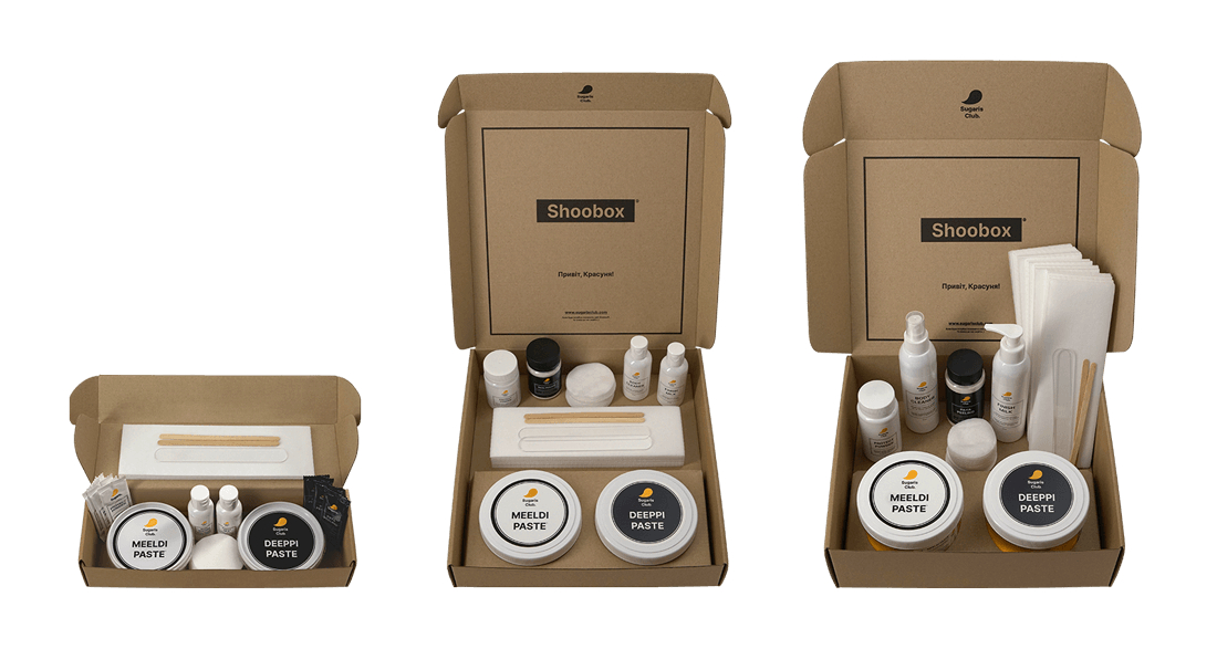 Три варіанти Shoobox, відкриті коробки — Starter, Mini та Original